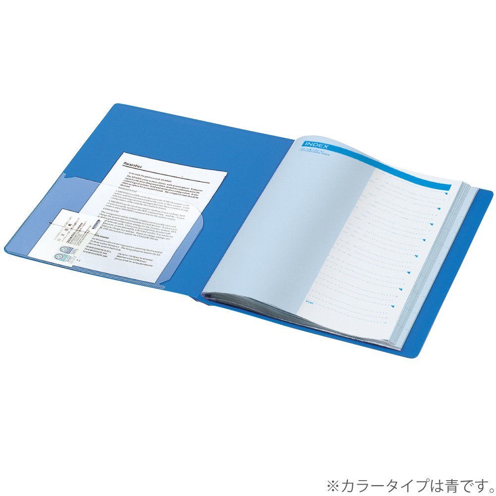 BL★60冊 Kokuyo cleared book fixed A4 length 20 pieces pocket dark